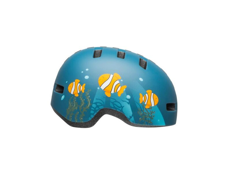 Bell Lil Ripper Toddler Helmet 2019: Clown Fish Matte Grey-blue Unisize 45-51cm click to zoom image