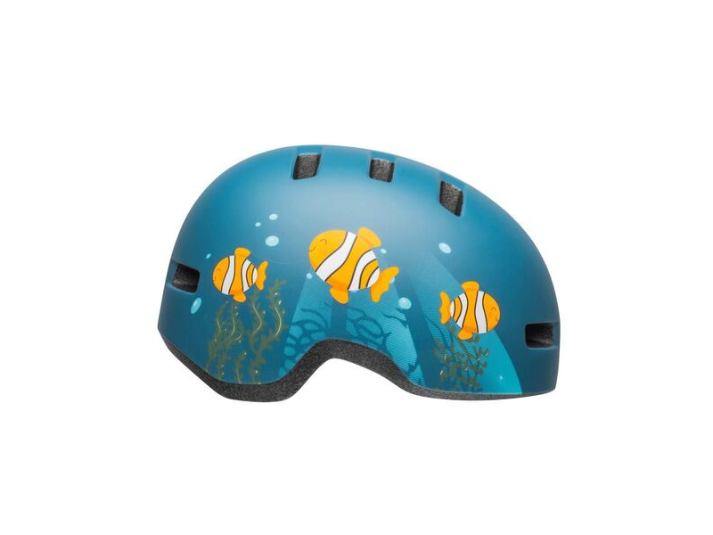 Bell Lil Ripper Children's Helmet 2019: Clown Fish Matte Grey-blue Unisize 47-54cm click to zoom image