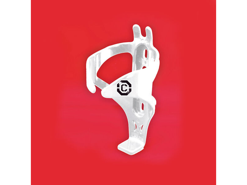 Clarks Polycarbonate Bottle Cage W/Bolts White click to zoom image