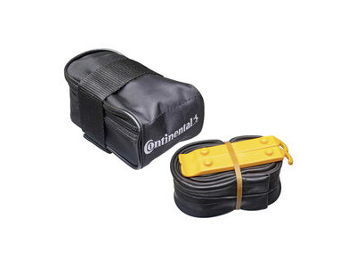 Continental MTB Saddle Bag With MTB 27.5 X 1.75x2.5 Presta 42mm Valve Tube And 2 Tyre Levers: Black