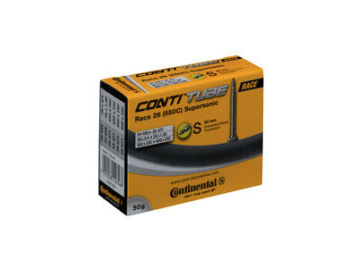 Continental Race Tube Supersonic - Presta 60mm Valve: Black 26x1.0" - 650x20-25c