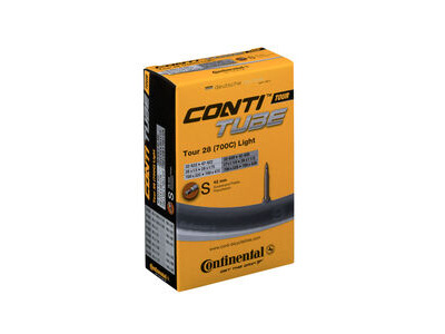 Continental Tour Tube Light - Presta 42mm Valve: Black 700x32-47c