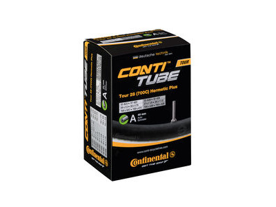 Continental Tour Tube Hermetic Plus - Schrader 40mm Valve: Black 26x1.3-1.75"