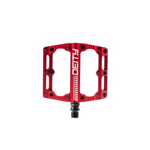 Deity Black Kat Pedals 100x100mm  RED  click to zoom image
