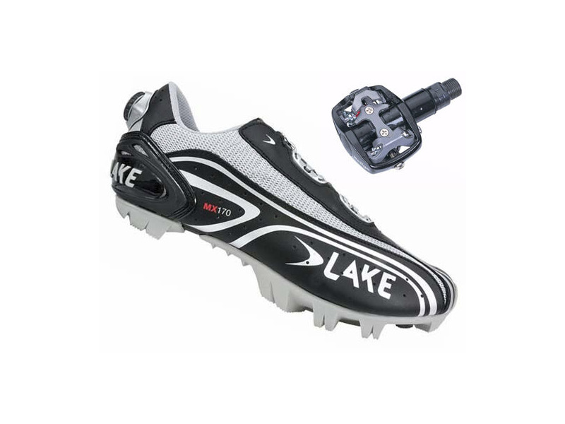Lake MX170 MTB Shoes and One23 Pedal Combo click to zoom image