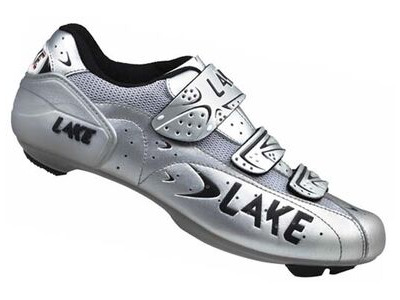 Lake CX165 Road Cycling Shoes - Silver/Black