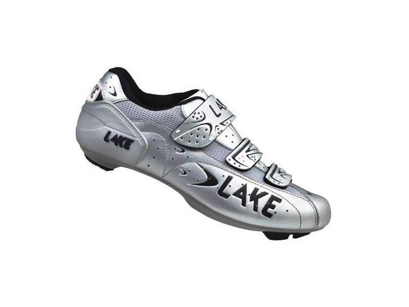 Lake CX165 Road Cycling Shoes - Silver/Black click to zoom image